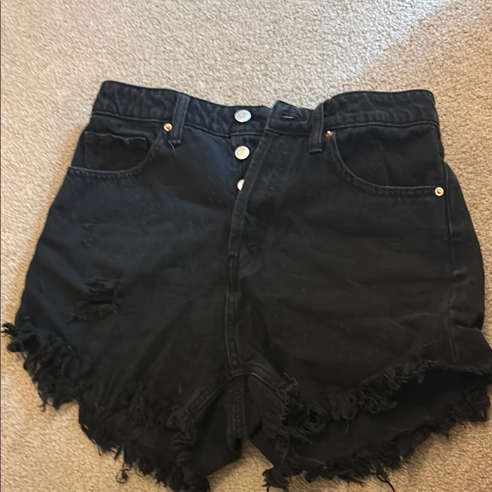 Wild Fable Black Distressed Jean Shorts